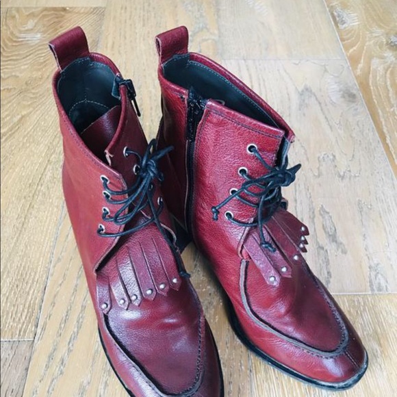 NAPOLEONI OxBlood Granny Boots - Picture 5 of 8